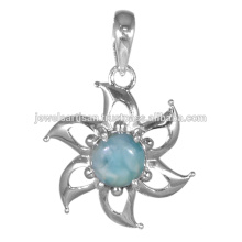 Larimar Gemstone 925 Sterling Silver Pendant Jewelry